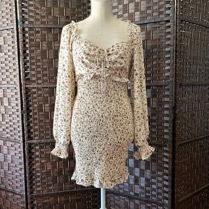 Floral Form Fitting Dress for Fall/Winter